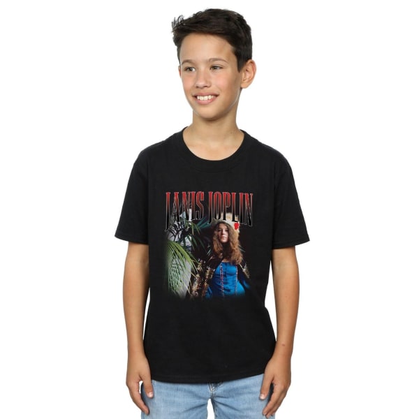 Janis Joplin Boys Baron Homage T-shirt 12-13 år Svart Black 12-13 Years