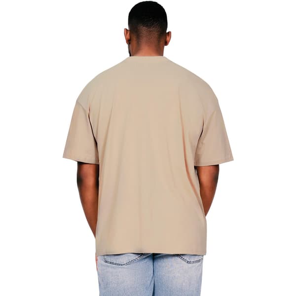 Casual Classics Herr Ringspun Bomull Förlängd Halsringning Oversize Sand 3XL