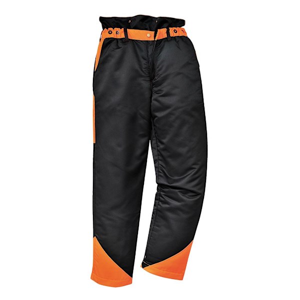 Portwest Oak Motorsågsbyxor för Män XL R Svart/Orange Black/Orange XL R