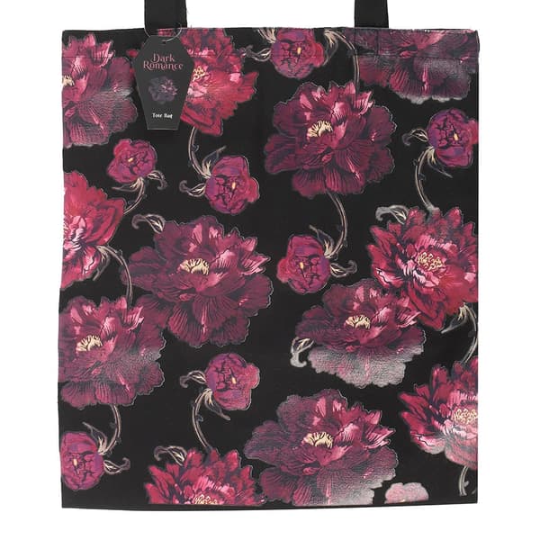 Something Different Mörk Romantik Blommig Tygväska One Size Maroo Maroon/Black One Size