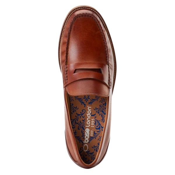 Base London Garfield Läder Penny Loafers för män 7 UK Bränd Tan Burnt Tan 7 UK