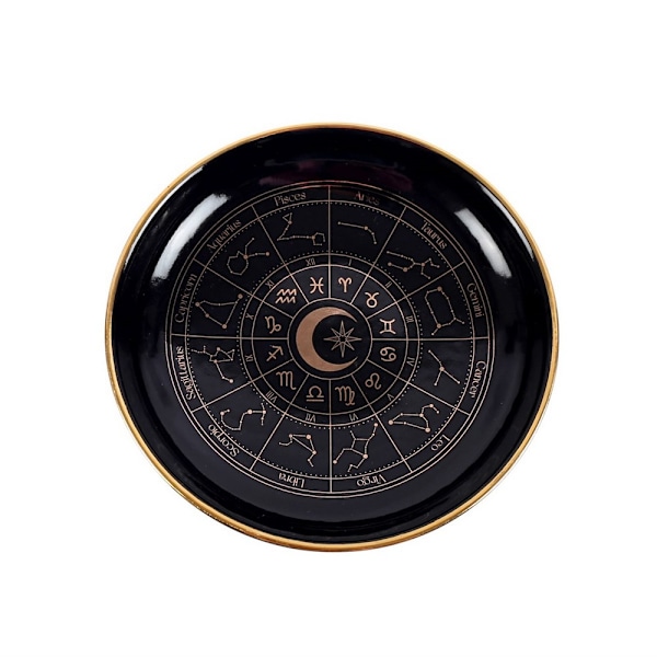 Something Different Astrologisk Hjul Prydnadsfat En Storlek Svart Black One Size