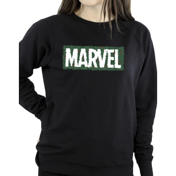 Marvel Dam/Kvinnor Holly Logo Sweatshirt M Svart Black M