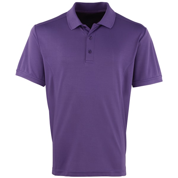 Premier Mens Coolchecker Pique Kortärmad Poloskjorta S Lila Purple S