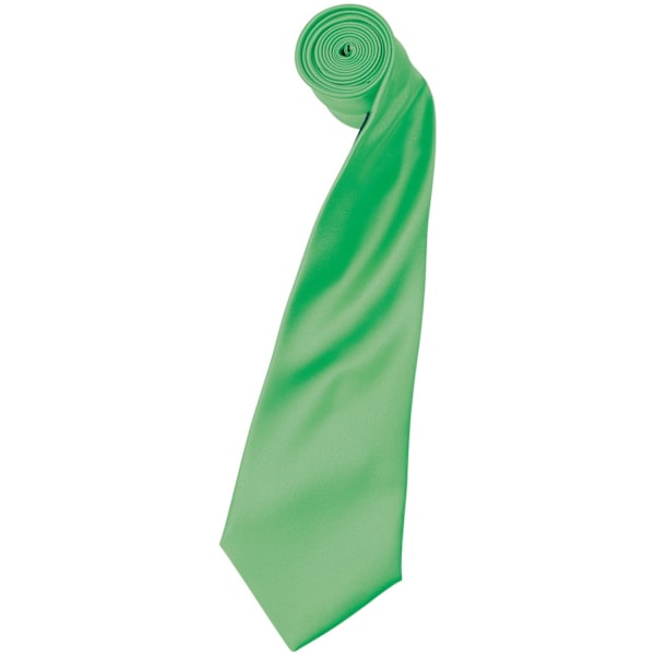 Premier Mens Plain Satin Tie (Narrow Blade) One Size Apple Apple One Size