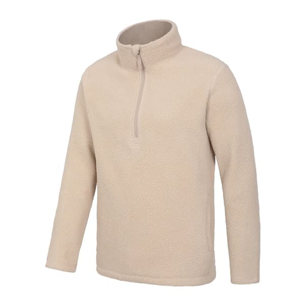 Mountain Warehouse Herr Ted Borg Halvzip Fleece Top M Beige Beige M