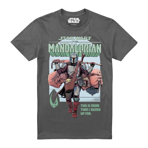 Star Wars Mandalorian Herr T-shirt M Charcoal Charcoal M