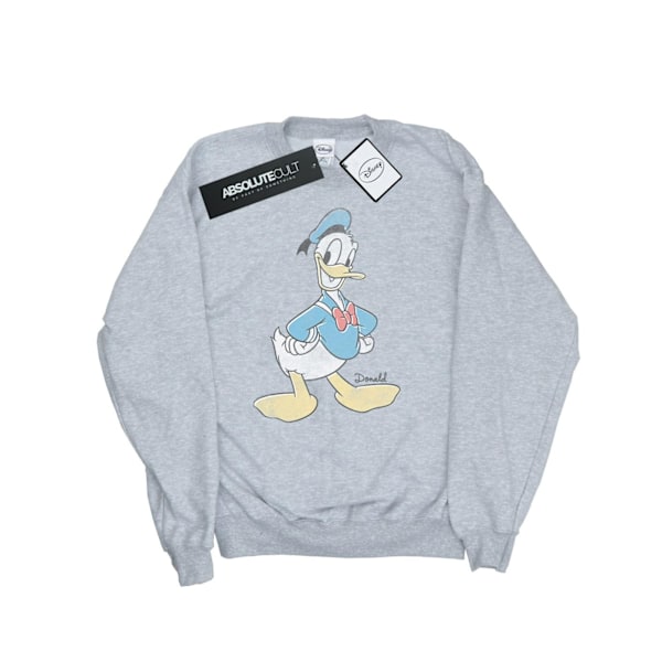 Disney Dam/Kvinnor Kalle Anka Klassisk Kalle Sweatshirt XL H Heather Grey XL