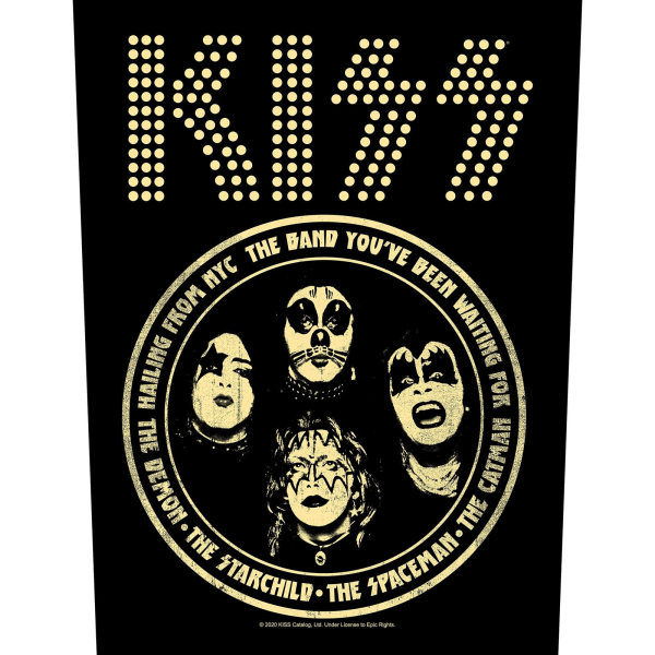 Kiss Hailing from NYC Patch One Size Svart/Guld Black/Gold One Size
