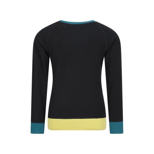 Mountain Warehouse Barn/Barn Färgblock Merino Ull Underställ Black 3-4 Years