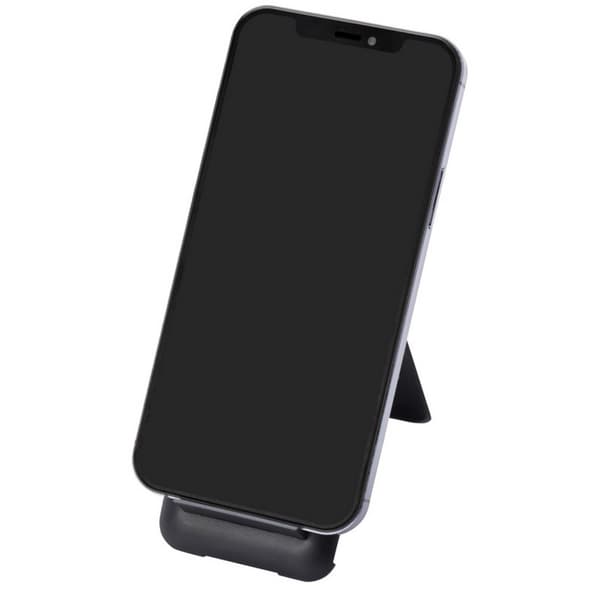 Savvy återvunnen plast modulär laddningskabel med telefonhållare Solid Black One Size