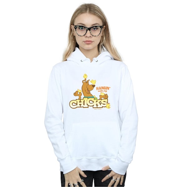 Scooby Doo Dam/Damer Hänger Med Mina Kycklingar Hoodie S Vit White S