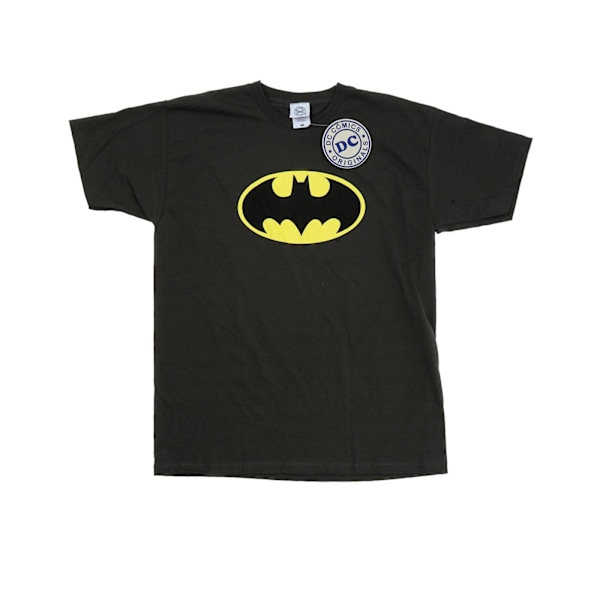 DC Comics Batman Logo T-shirt L Ljus Grafit Light Graphite L