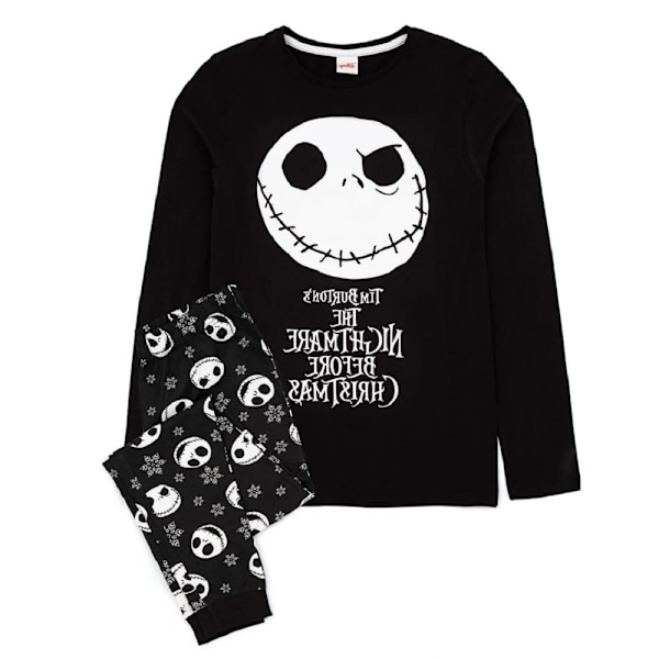 Nightmare Before Christmas Pojkar Jack Skellington Lång Pyjamas Set Black/White 13-14 Years