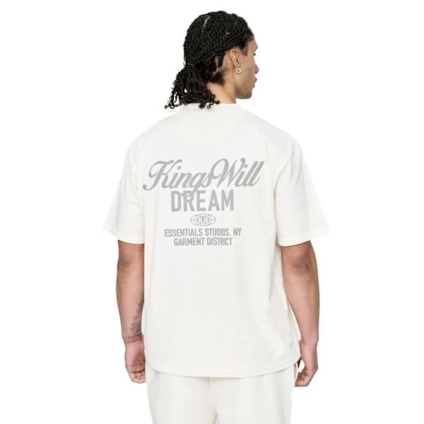Kings Will Dream Studio Scripted T-shirt för män L Vit White L