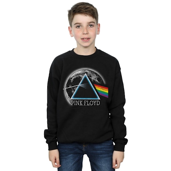 Pink Floyd Boys Dark Side Of The Moon Distressed Sweatshirt 7-8 Black 7-8 Years