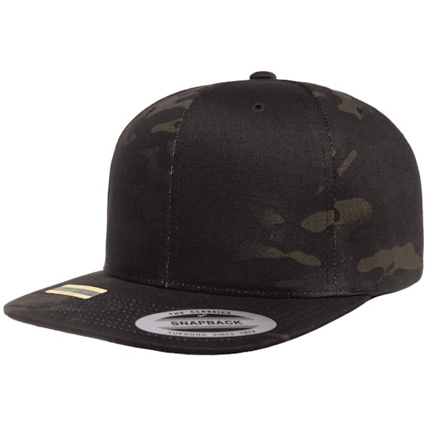 Flexfit By Yupoong Classic Snapback Multicam Cap One Size Black Black Multicam One Size