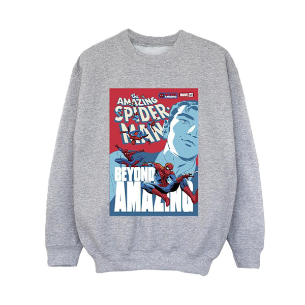 Marvel Boys Spider-Man Beyond Amazing Cover Sweatshirt 9-11 År Sports Grey 9-11 Years