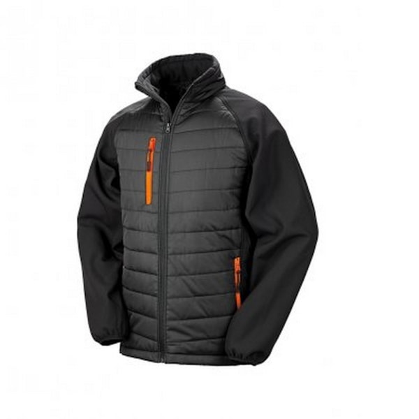 Result Herr Svart Compass Vadderad Soft Shell Jacka M Svart/Orange Black/Orange M