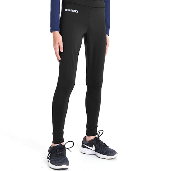 Rhino Kids Boys Termisk Underkläder Pojkar Baslager Leggings / Lo Black LY-XLY