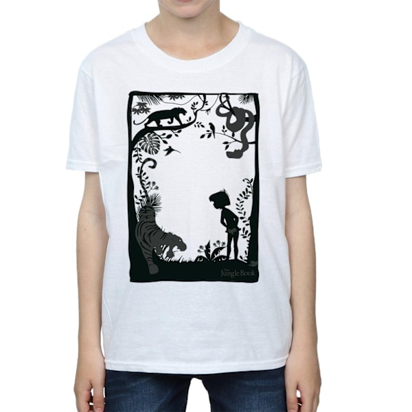 Disney Boys The Jungle Book Silhouette Poster T-Shirt 5-6 år White 5-6 Years