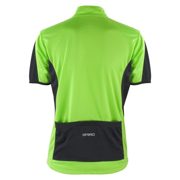 Spiro herrcykelkläder / Cykel 1/4 dragkedja Cool-Dry Performance Fleece Black/Fluorescent Lime L