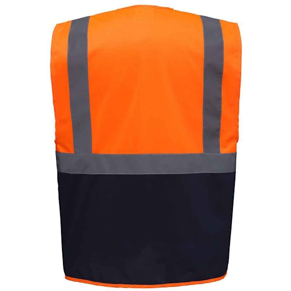 Yoko Unisex Vuxen Executive Hi-Vis Väst S Orange/Marinblå Orange/Navy S