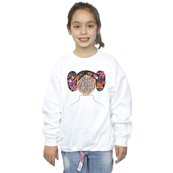 Star Wars Girls Leia Mors Dag Sweatshirt 9-11 År Vit White 9-11 Years