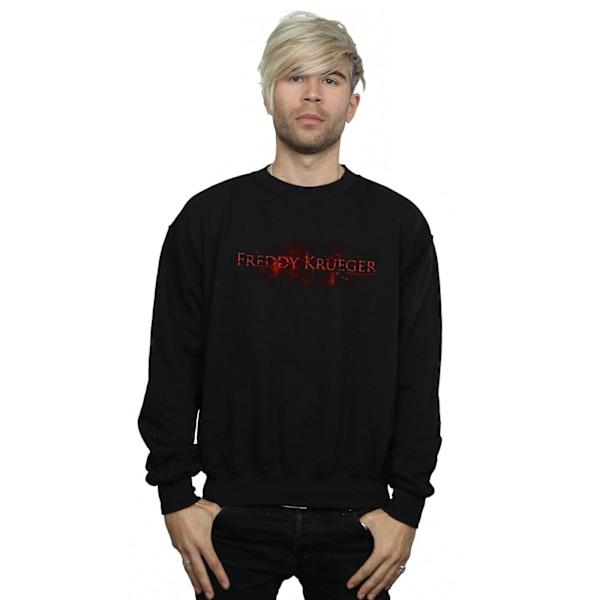 A Nightmare On Elm Street Herr Freddy Namnskylt Sweatshirt S Svart Black S