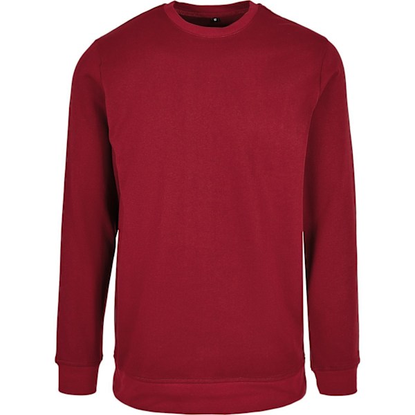 Bygg ditt varumärke Herr Basic Crew Neck Sweatshirt 3XL Bourgogne Burgundy 3XL