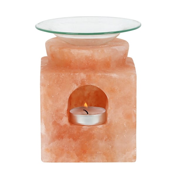 Something Different Himalayan Salt Cube Oljelampa En Storlek Stift Pink One Size