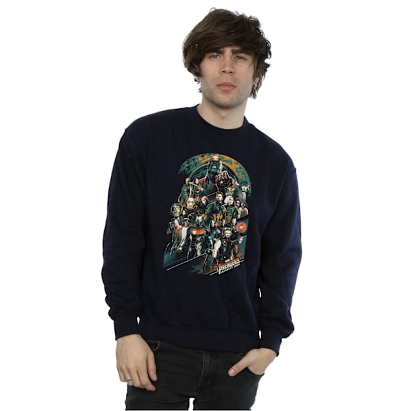 Avengers Infinity War Herr Team Bomullströja XXL Marinblå Navy Blue XXL