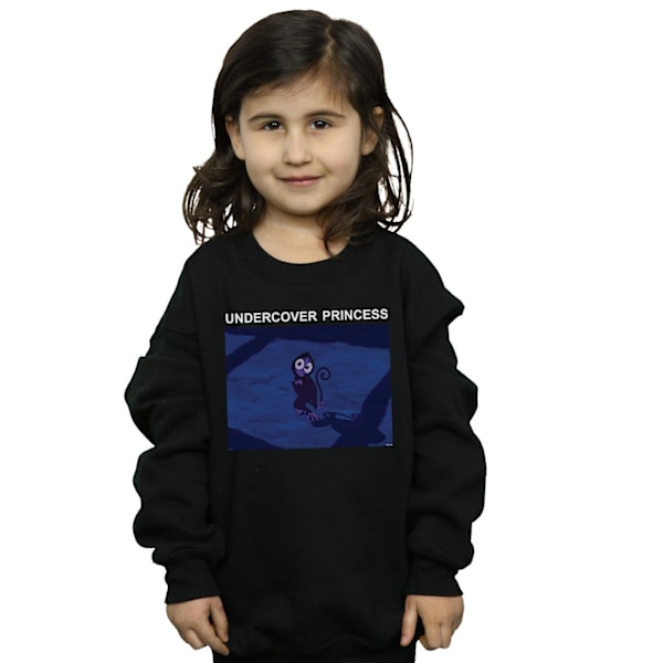 Disney Girls Aladdin Undercover Princess Sweatshirt 7-8 år B Black 7-8 Years