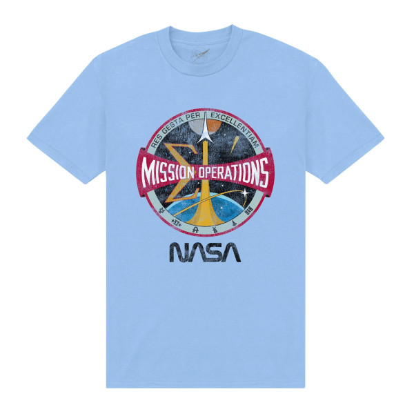 NASA Unisex Vuxen Mission Ops T-shirt L Ljusblå Light Blue L