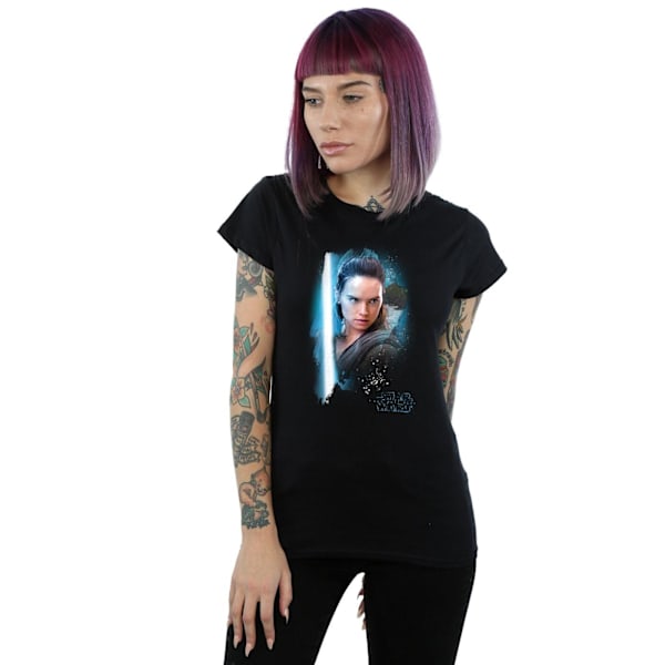 Star Wars: The Last Jedi Dam/Damer Rey Borstad Bomull T-shirt Black S