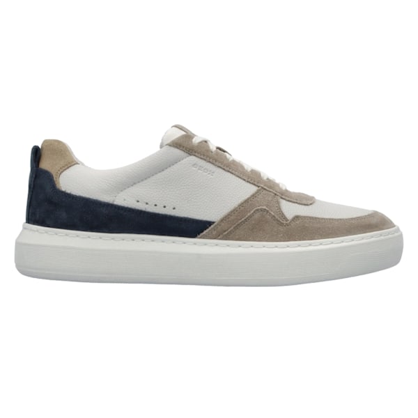 Geox Herr U Deiven Lädersneakers 10.5 UK Sand/Vit Sand/White 10.5 UK