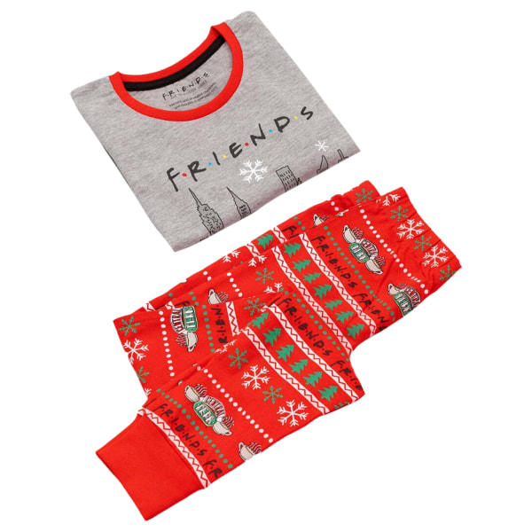 Friends Boys Christmas Pyjamas Set 7-8 Years Grå/Röd Grey/Red 7-8 Years