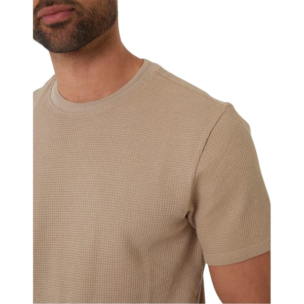 Threadbare Herr Våfflad Regular T-shirt L Stone Stone L