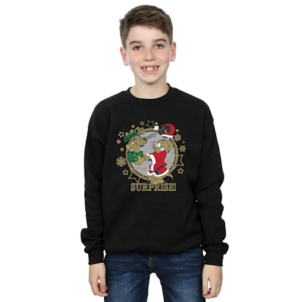 Tom And Jerry Boys Julöverraskning Sweatshirt 12-13 År Svart Black 12-13 Years