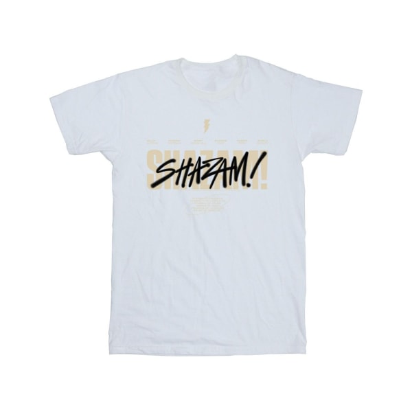 DC Comics Mens Shazam Fury Of The Gods Vandalized Logo T-Shirt White M