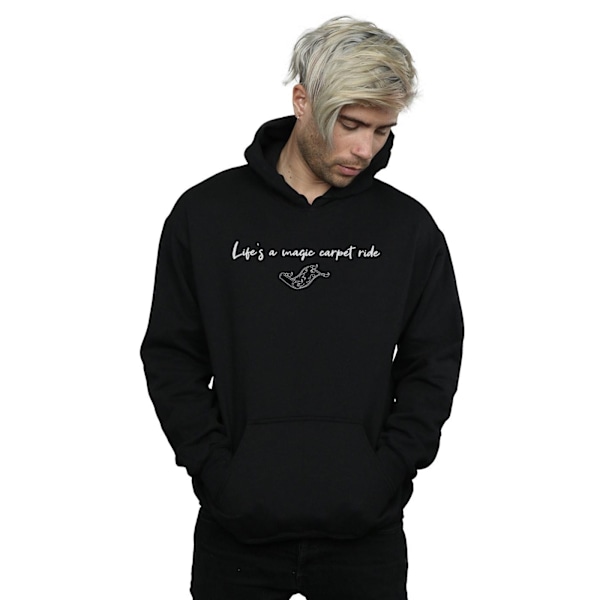 Disney Herr Aladdin Livet Är En Magisk Mattrid Hoodie 4XL Svart Black 4XL