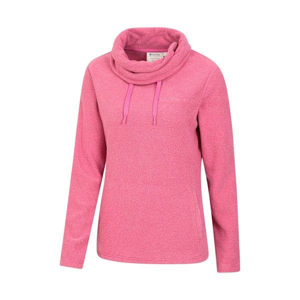 Mountain Warehouse Dam/Damer Hebridean Cowl Neck Fleece Top Dark Pink 6 UK