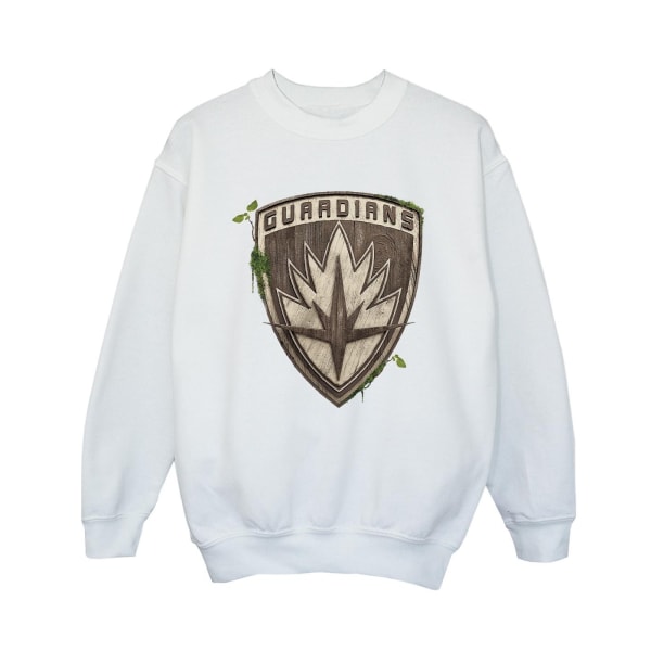 Marvel Boys I Am Groot Guardian Emblem Sweatshirt 9-11 år Vit White 9-11 Years