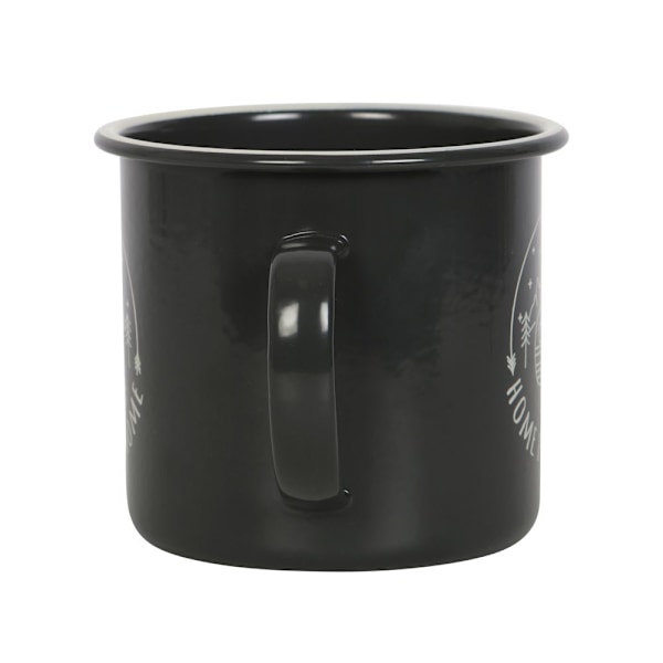 Something Different Kristaller Och Kaffe Emalj Mugg En Storlek Black/White One Size