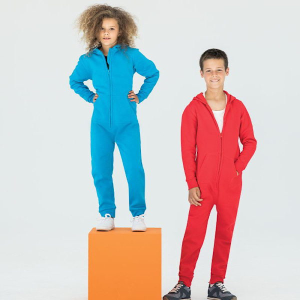 Skinnifit Minni Barn/Barn Zip Up All-In-One 7/8 År Röd Red 7/8 Years