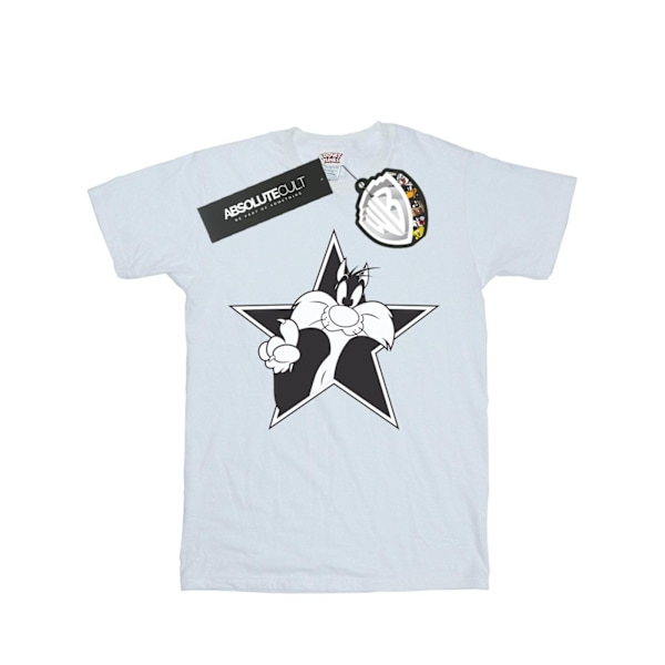 Looney Tunes Boys Sylvester Mono Star T-Shirt 12-13 år Vit White 12-13 Years