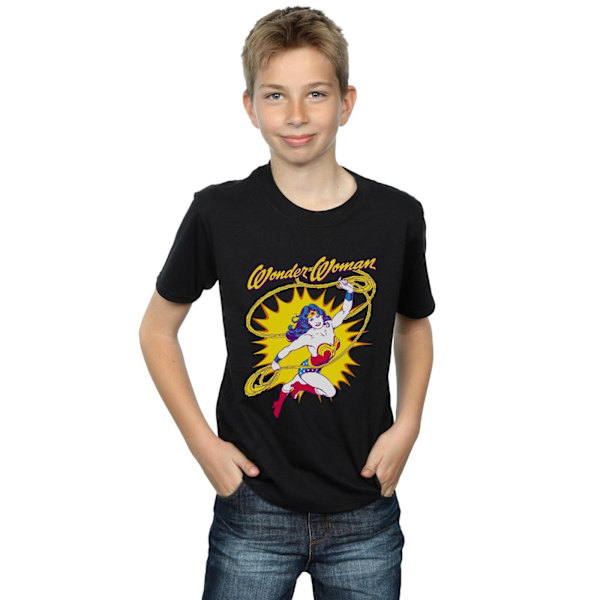 DC Comics Boys Wonder Woman Leap T-Shirt 12-13 år Svart Black 12-13 Years