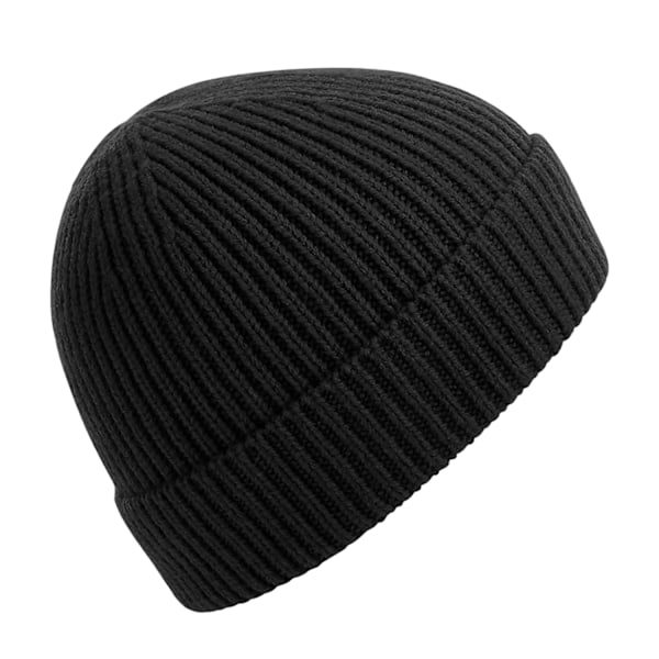 Beechfield Engineered Knit Ribbed Beanie One Size Svart Black One Size