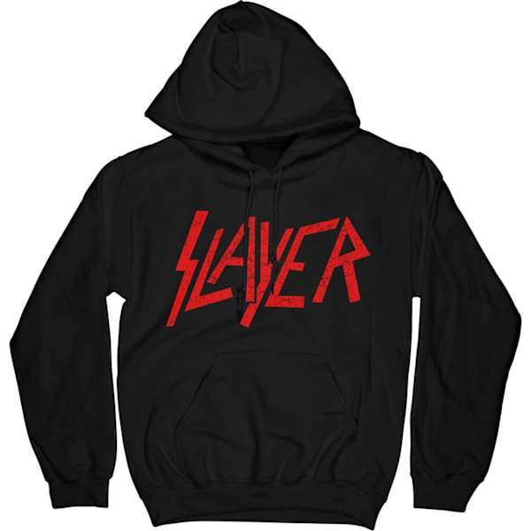 Slayer Unisex Vuxen Distressed Logo Pullover Hoodie XXL Svart Black XXL