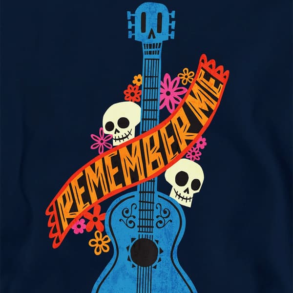 Coco Barn/Barn Gitarr med dödskallar \"Remember Me\" Hoodie 9-11 Black 9-11 Years